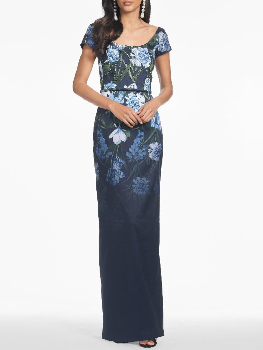 Sachin & Babi Embellished Grace Gown Night Sky Prima Garden Size 4
